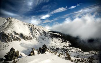 Peaks of Tatra mountains in winter