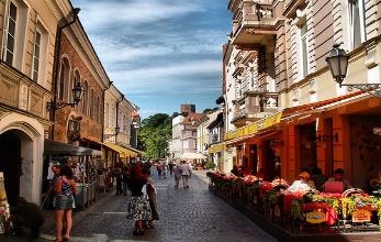 Picturesque street in Vilnius