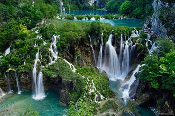 Waterfall in Plitvice Lakes National Park