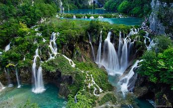 Waterfall in Plitvice Lakes National Park