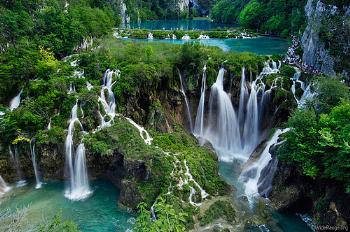 Waterfall in Plitvice Lakes National Park
