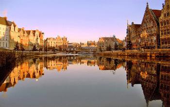 View on the historic centre of Ghent