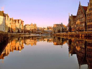 View on the historic centre of Ghent